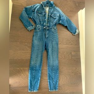 GOOD AMERICAN, Button up, denim jumpsuit. Size 2